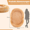 Fluffig – hundsäng för människor och hundar med tvättbar hundfilt – 171 x 115 cm – Brun
