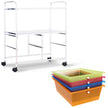 Vagn – lådor badrumsrullcontainer med hjul – 4 58,5 x 37 x 75 cm – Färgglad