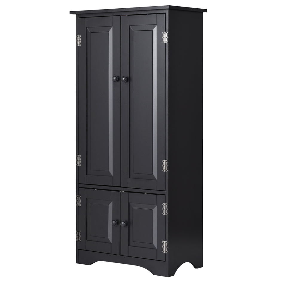 Midi – skåp Highboard Trä – 59 x 32 x 123 cm – Svart