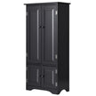 Midi – skåp Highboard Trä – 59 x 32 x 123 cm – Svart