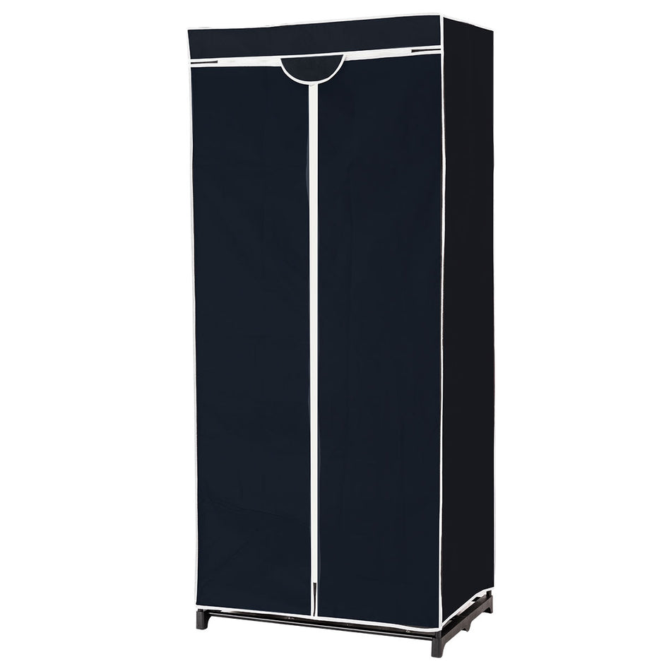 Färgval – Garderob Tyg med klädstång – 75 x 50 x 170 cm – Svart