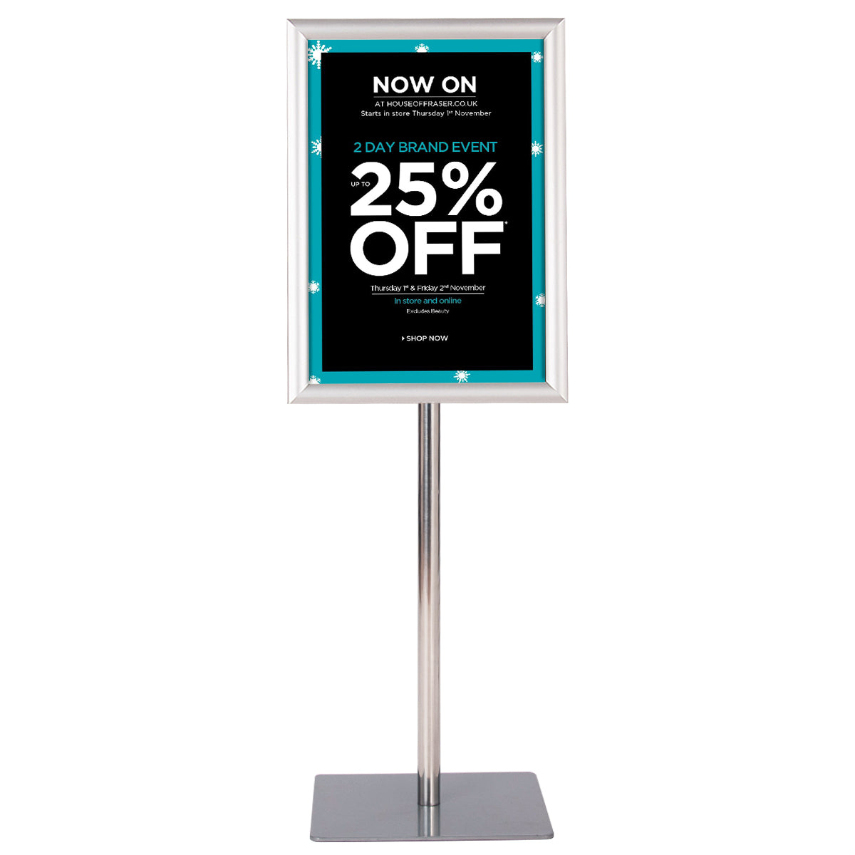 Info – Stativ A3 Höjdjusterbar Avtagbar Poster Ställ /Svart – 42 x 29,5 cm – Silver
