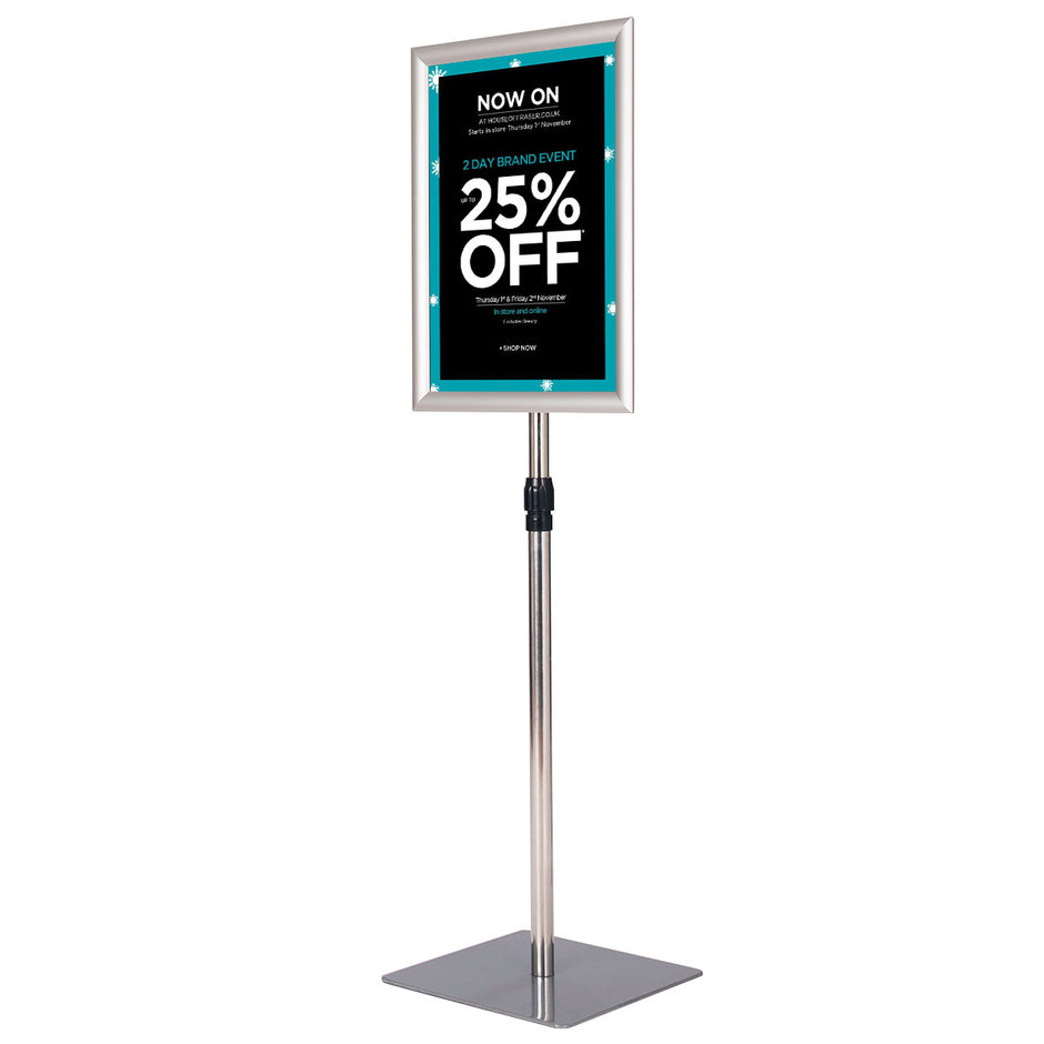 Info – Stativ A3 Höjdjusterbar Avtagbar Poster Ställ /Svart – 42 x 29,5 cm – Silver
