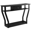 Konsolbord – Hallbord med låda och hylla – 120 x 30 x 81 cm – Svart