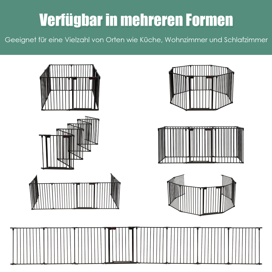Elements – Playpen Dog Barrier – 8 500 x 75 cm – Svart