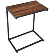 Sidobord – laptop soffa anteckningsbok skötsel metall och trä – 55 x 35 x 65 cm – Brun