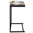 Sidobord – laptop soffa anteckningsbok skötsel metall och trä – 55 x 35 x 65 cm – Brun
