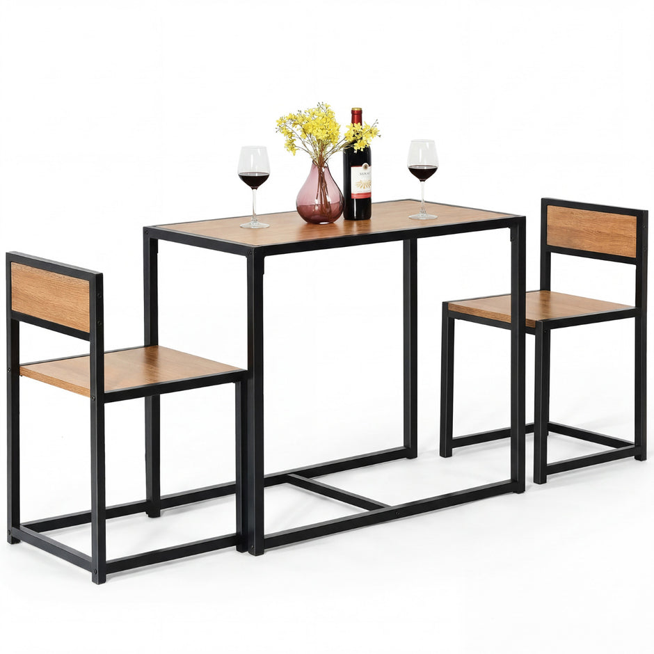 st – Bordsgrupp Matgrupp Barbordsset Köksbord Matbordsbord + stolar – 3 2 – Natur