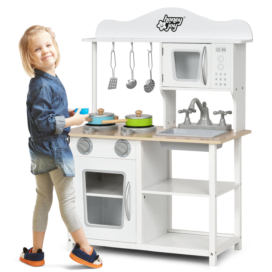 Barn – Lek Kök Trä Set – 60 x 30 x 83 cm – Vit