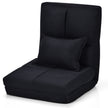Justerbar – Golvstol Fällbar Golvsoffa med Soft Cushion – Svart