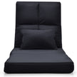 Justerbar – Golvstol Fällbar Golvsoffa med Soft Cushion – Svart