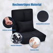 Justerbar – Golvstol Fällbar Golvsoffa med Soft Cushion – Svart