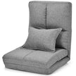 Justerbar – Golvstol Fällbar Golvsoffa med Soft Cushion – Grå