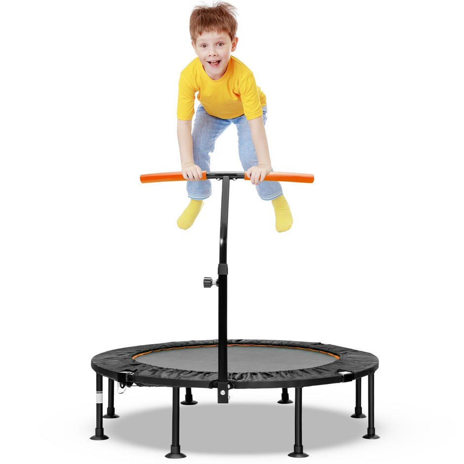 Vikbar – ministudsmatta med höjdjusterbart handtag Barnstudsmatta – Ø 117 cm – Orange