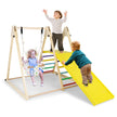 i – klätterställning med babyschaukeln och vilo plattform klätterramp stege Montessori set Flerfärgat – 4 1 – Flerfärgad