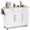 Kitchen – Island Serveringsvagn Köksvagn med hjul – 122 x 46 x 92,3 cm – Vit