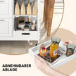 Köksvagn – Rullbar köksö serveringsvagn med nivåer förvaringshylla – 2 67 x 37 x 82,5 cm – Vit