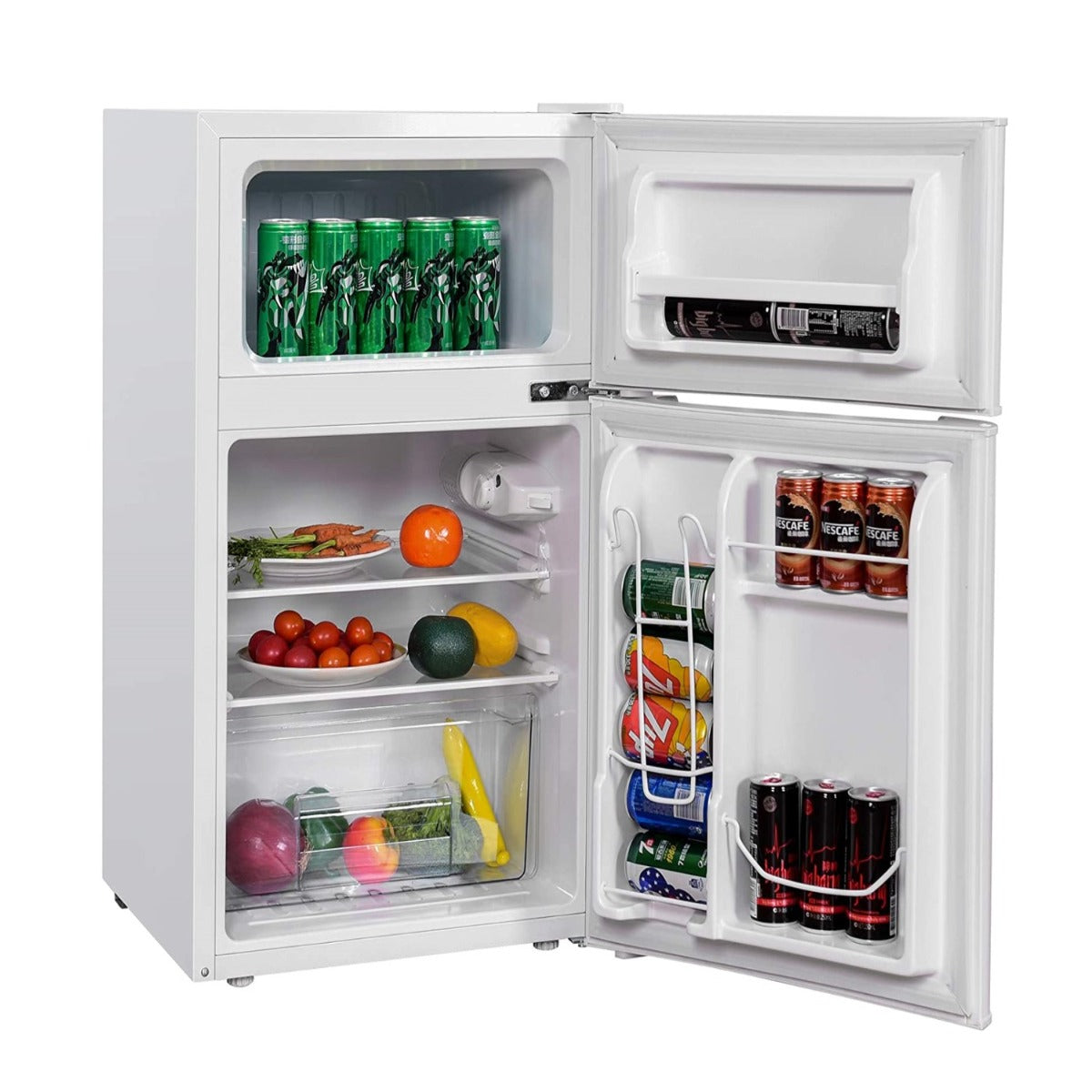 90L – Minikyl Separat frysfack Kompakt Kylskåp – 48,5 x 49,5 x 86 cm – Vit