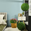 2er – Buxbom Ball Buxwood UV beständig Topiary Artificiell Växt Dekorativ – Grön