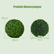 2er – Buxbom Ball Buxwood UV beständig Topiary Artificiell Växt Dekorativ – Grön