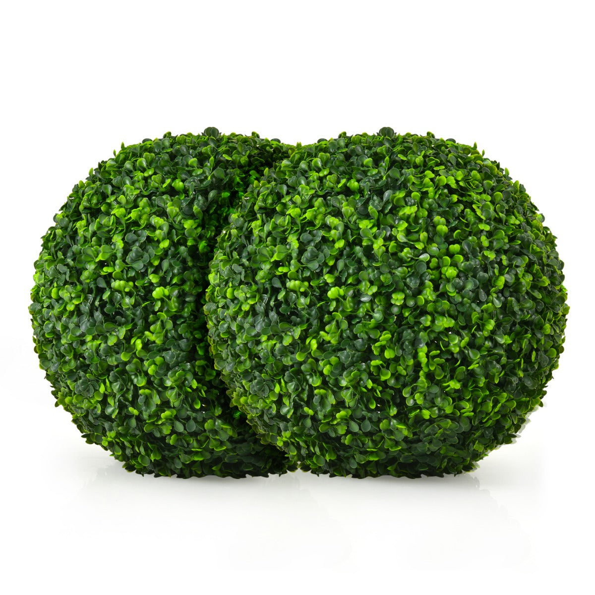 2er – Buxbom Ball Buxwood UV beständig Topiary Artificiell Växt Dekorativ – Grön