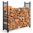 Vedställ – stort av metall – 121 x 38 x 117 cm – Svart