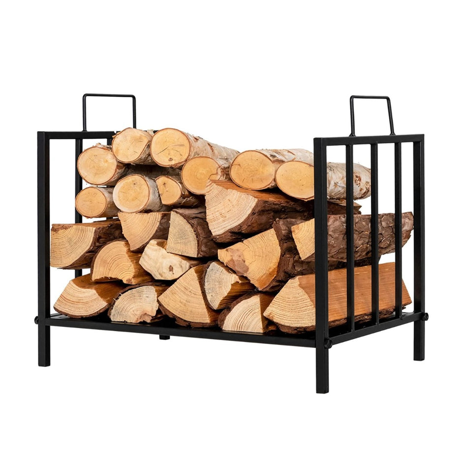 Vedställ – i metall upp till laddningsbart – 50 kg 46 x 31 x 46 cm – Svart