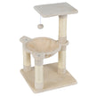 Kattträd – Utsiktsplats Hängmatta Sisal Kratstammar Boll Klättringsplattförmar – 64 Cm – Beige