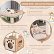 vånings – kattträd med mysiga mattor och grotta kattbåge – 6 176 cm – Beige