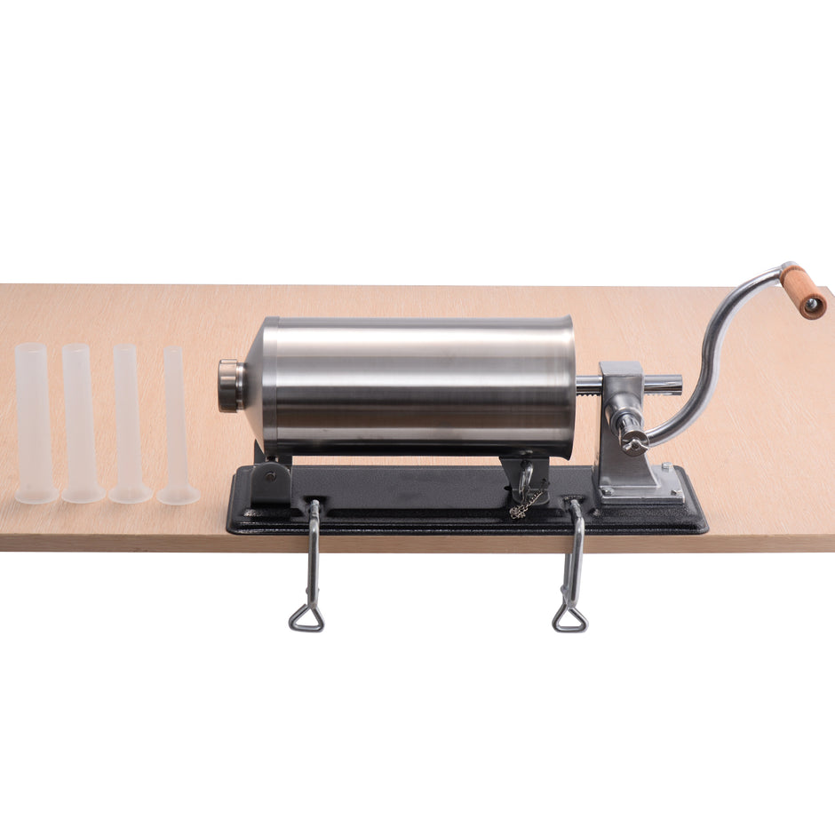 Korvfyllare – korvmaskin korvpåfyllningsmaskin korvspruta korvpress – 4 kg – Silver