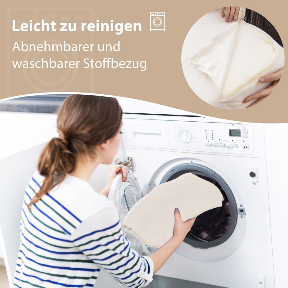 Multifunktionell – kilkudde med nackstöd Memory Foam Ryggkudde Off White – 57 x 30 x 53 cm – Vit