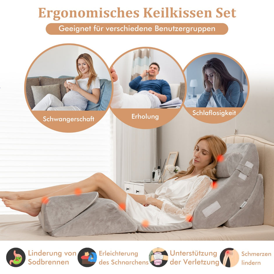 Kilkuddsset – delat med nacke och ben smärtlindring – 6 – Grå