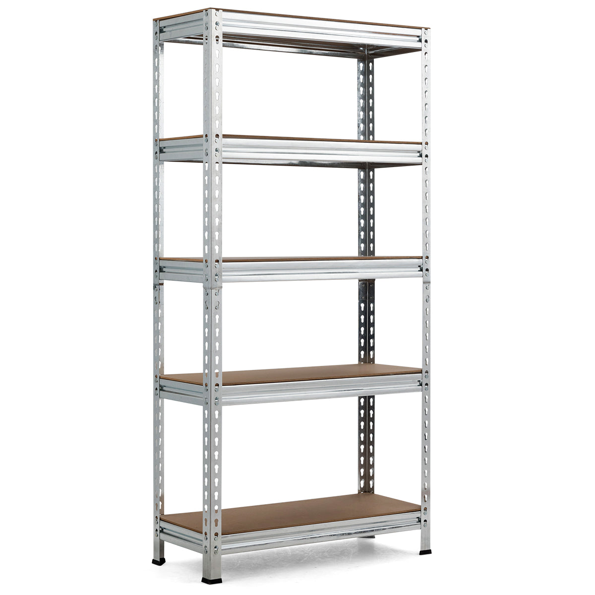 Förvaringsställ – med justerbara hyllor Kraftigt upp till lastkapacitet – 5 500 kg 150 x 75 x 30 cm – Silver