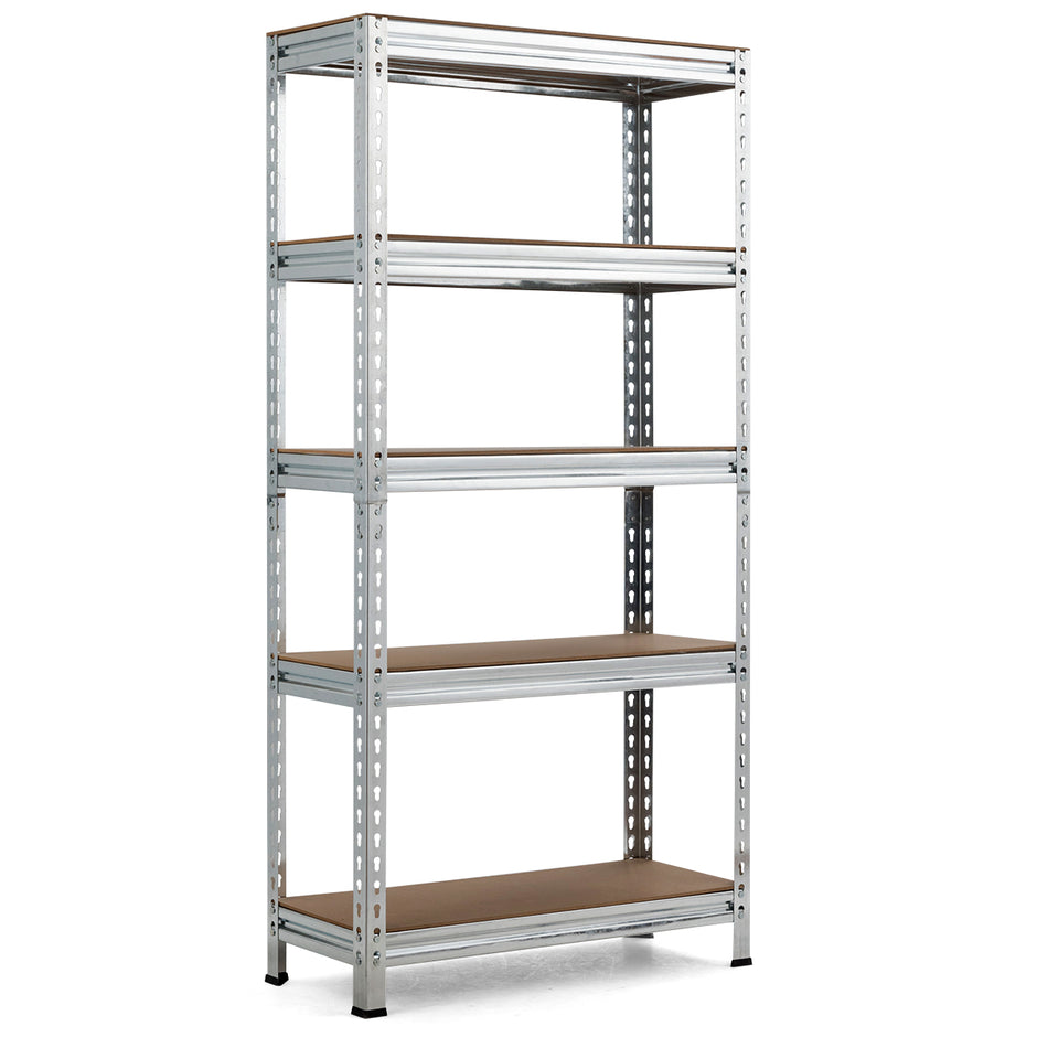 Förvaringsställ – med justerbara hyllor Kraftigt upp till lastkapacitet – 5 500 kg 150 x 75 x 30 cm – Silver