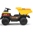 12V – barntraktor med elektrisk bakskyffel och fjärrkontroll lampor+musik+radio för från år – 3 – Gul