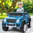 V – licensierad Mercedes Benz Maybach batteridriven jeep med fjädring – 12 115 x 67 x 57 cm – Blå