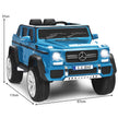 V – licensierad Mercedes Benz Maybach batteridriven jeep med fjädring – 12 115 x 67 x 57 cm – Blå
