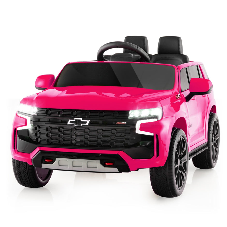 Chevrolet – elbil för barn med 2,4G fjärrkontroll och fjädring lampor musik – Rosa