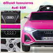 Licensierad – Audi SQ8 Barnbil 12V elfordon med fjärrkontroll – Rosa