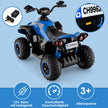 12V – Electric Kids Quad med musikhorn och LED strålkastare Blue – Blå