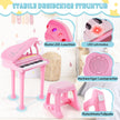 tangenter – Barntangentbord med Pall Piano Toy – 31 35 x 30 x 55 cm – Rosa
