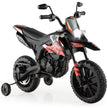 12V – barnmotorcykel med träningshjul Aprilia licensierad elmotorcykel – Röd