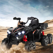 12V – Electric Kids Quad med förvaringsutrymme och LED lampor Mini km/h – 3-6 – Svart