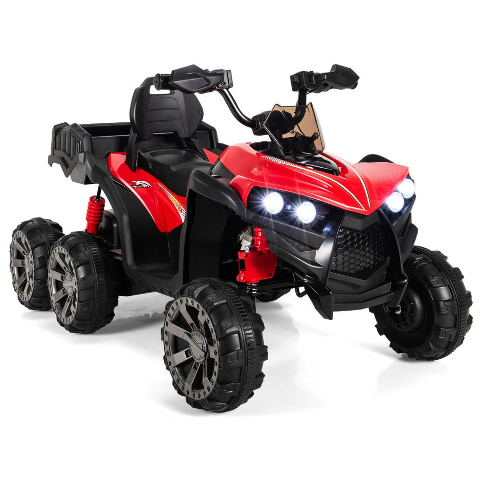 12V – Electric Kids Quad med förvaringsutrymme och LED lampor Mini km/h – 3-6 – Röd