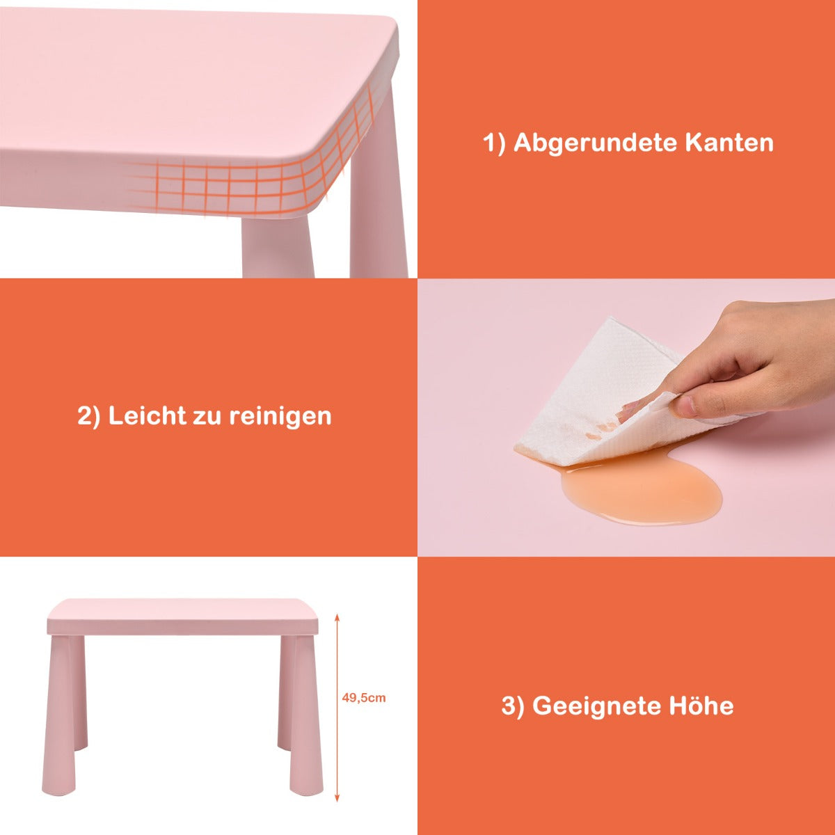 Barnbord – och stolar st Barnsittgrupp Barnmöbelset – 2 3 – Rosa