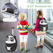 TLG barnresväska – och ryggsäck med hjul stegs teleskophandtag 12”+16” barnvagn Panda – 2 3 – Svart och vit