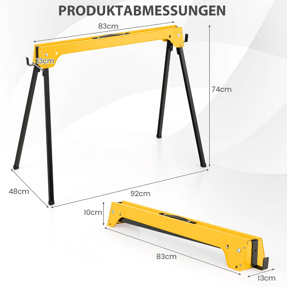 pack – fällsågar Kompakt elverktygsstativ paket – 2 92 x 48 x 74 cm – Gul