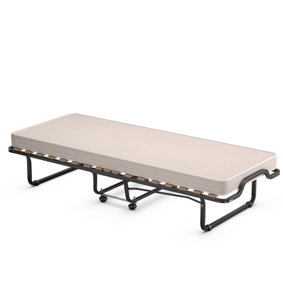 Hopfällbar – gästsäng med Memory Foam Madrass Tillverkad i Italien Ursprung: – 80 x 200 cm – Beige