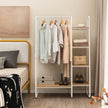 Klädställ – i metall med hyllor Modern bärbar garderob Organizer Natural – 4 – Natur