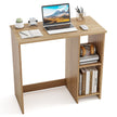 Litet – skrivbord med fack Kontorsbord PC – 2 80 x 40 x 74 cm – Natur